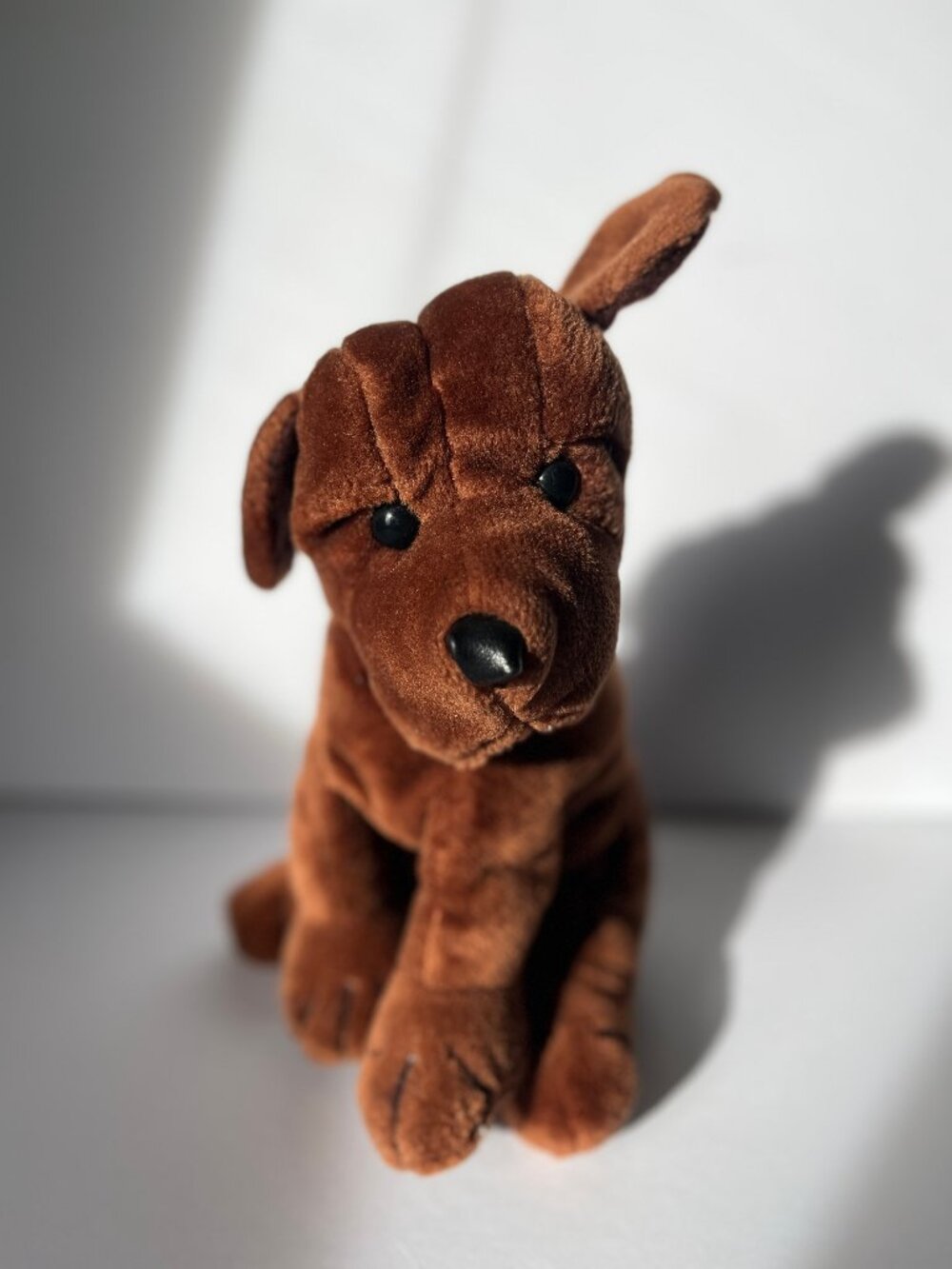 Vintage "Soft Things" Wrinkly Shar Pei Plush Dog